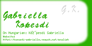 gabriella kopesdi business card